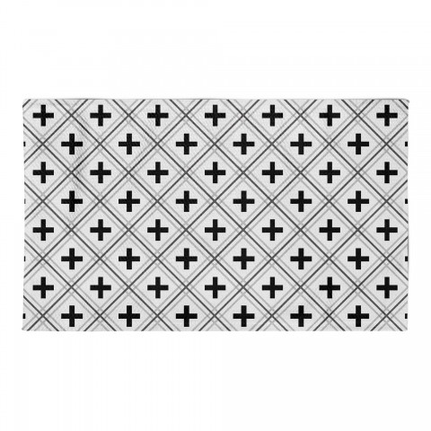White Swiss Criss Cross Area Rug