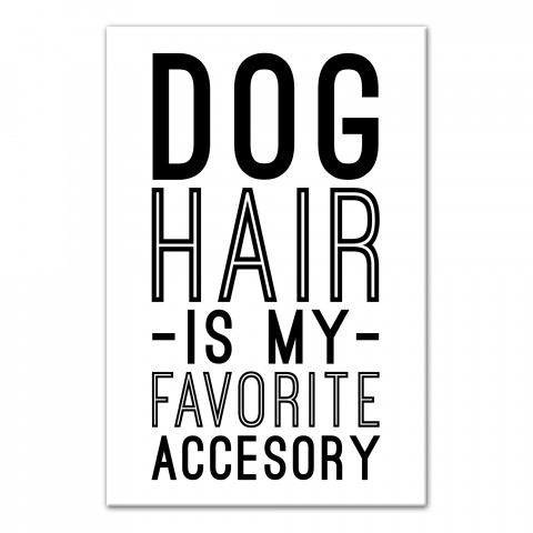 Dog Hair Is My Favorite Accessory 12x18 Canvas Wall Art