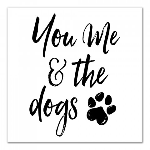 You Me And The Dogs 12x12 Canvas Wall Art