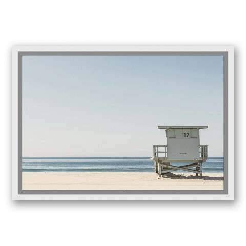 The Life Guard 12x18 White Floating Framed Canvas