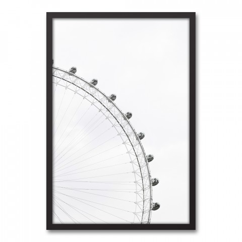 Ferris Wheel Amusement 20x30 Black Framed Canvas