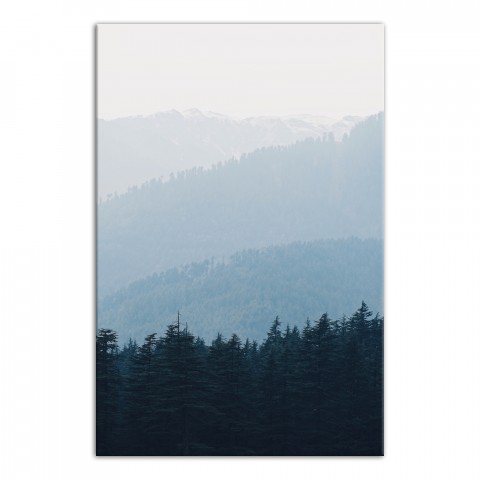 Blue Mountain Range 24x36 Canvas Wall Art