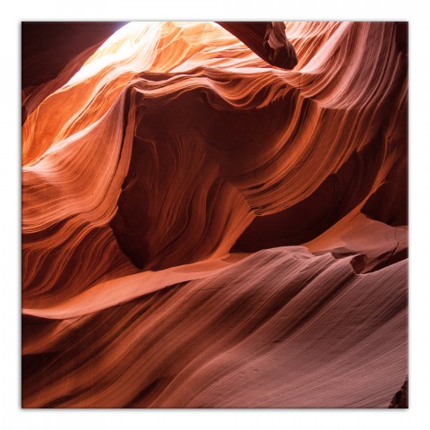 Sunlit Red Canyon  30x30 Canvas Wall Art