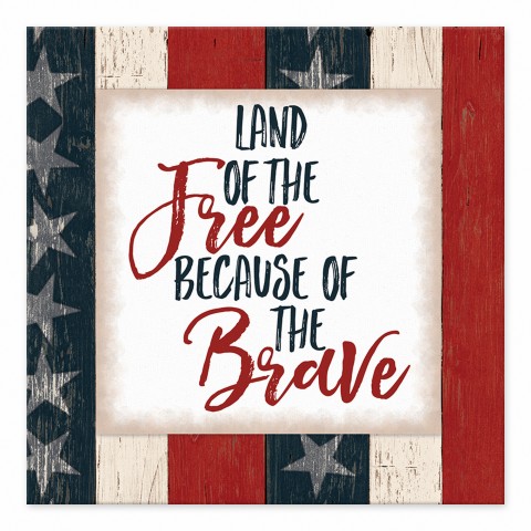 Land of the Free 6x6 Tabletop Canvas