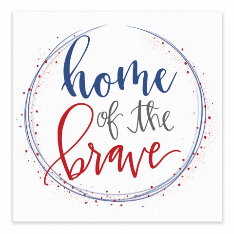 Home of the Brave 6x6 Tabletop Canvas