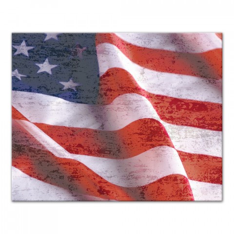 Distressed American Flag 16x20 Canvas Wall Art