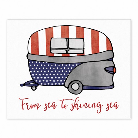 From Sea to Shining Sea 8x10 Tabletop Canvas