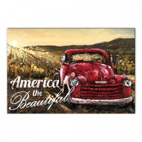 America the Beautiful 12x18 Canvas Wall Art
