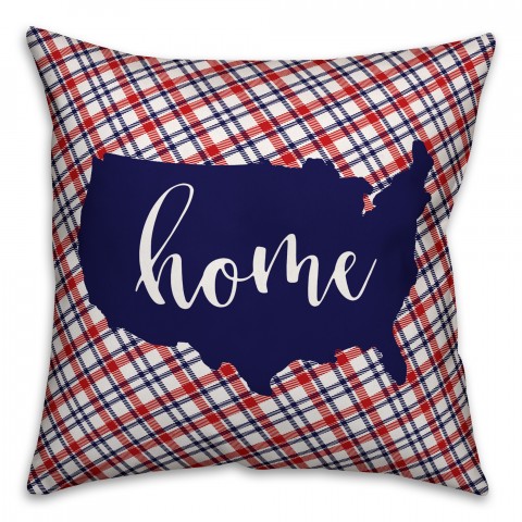 American Plaid 18x18 Spun Poly Pillow