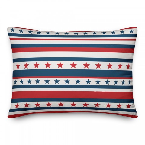 Flag Stars and Stripes 14x20 Spun Poly Pillow