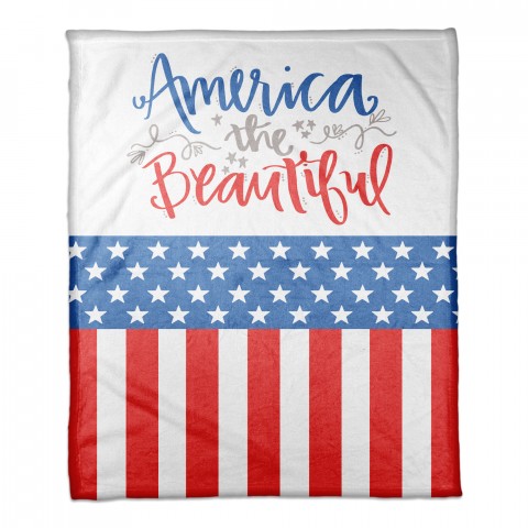 America the Beautiful 30x40 Coral Fleece Blanket