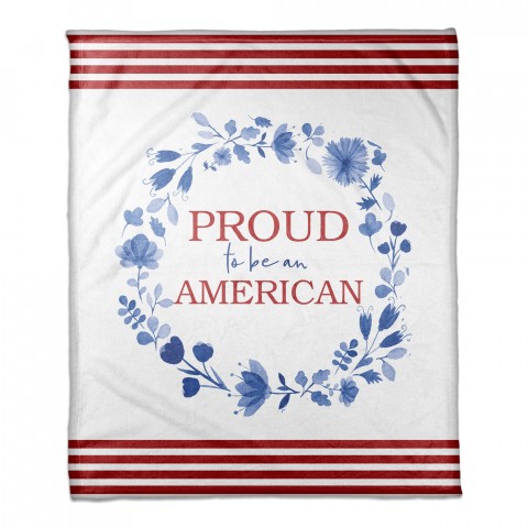 Proud to be an American 50x60 Coral Fleece Blanket