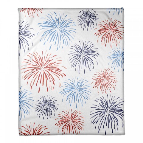 Fireworks Pattern 50x60 Coral Fleece Blanket