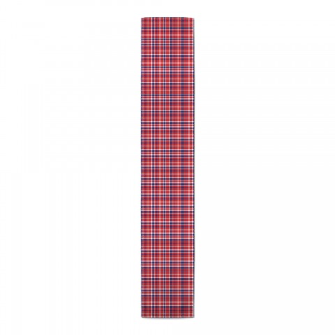 Blue and Red Plaid Runner