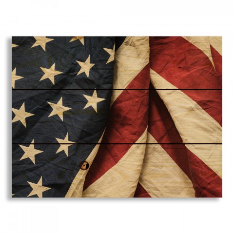 American Flag 14x10.5 Pallet Wood Art