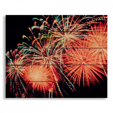 Fireworks 22x18 Pallet Wood Art