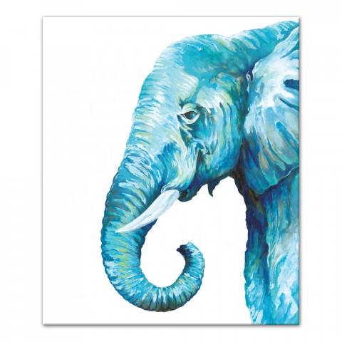 Blue Elephant 20x24 Canvas Wall Art