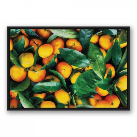 Bunches of Oranges 24x36 Black Floating Framed Canvas
