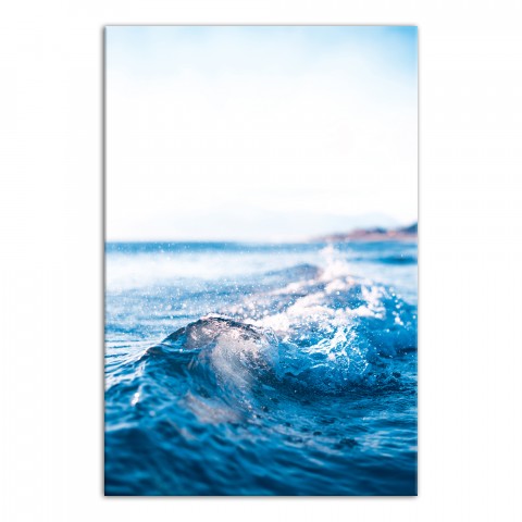 Clear Blue Waves 24x36 Canvas Wall Art