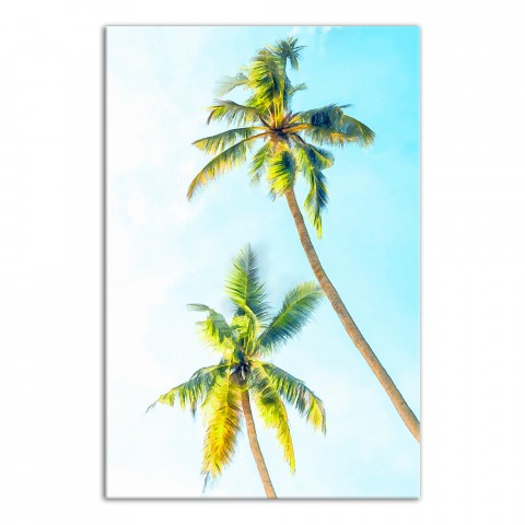 Watercolor Palm Trees 24x36 Canvas Wall Art