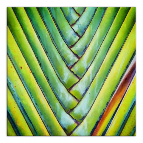Braided Palm Leaves 16x16 Canvas Wall Art