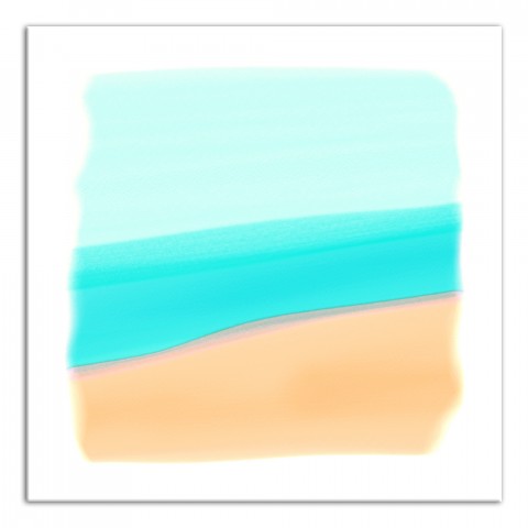 Abstract Beach Scene 20x20 Canvas Wall Art