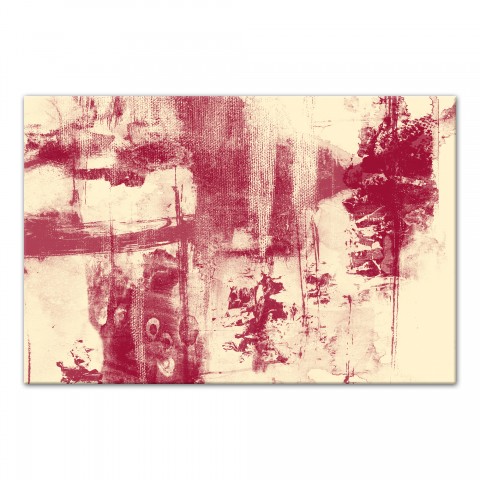 Maroon Brush Strokes 20x30 Canvas Wall Art