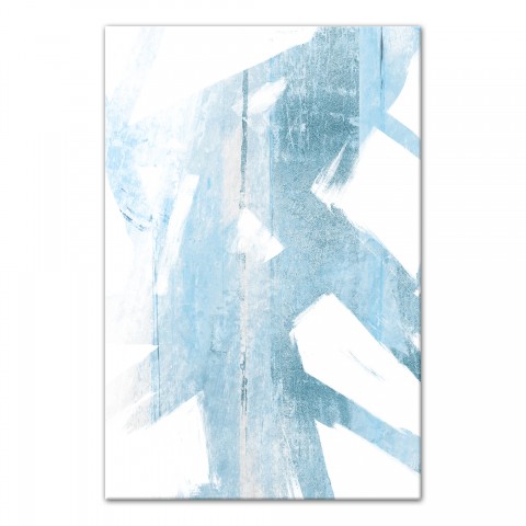 Pastel Blue Strokes 24x36 Canvas Wall Art