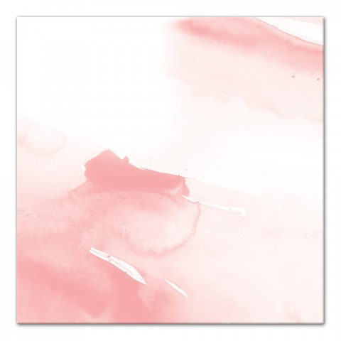 Pink Watercolor Wave 24x24 Canvas Wall Art