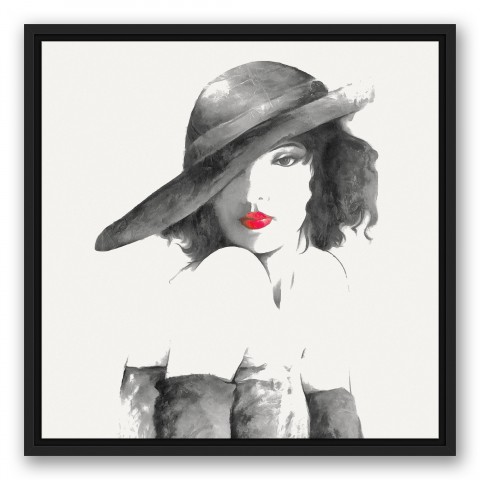 Drama Duchess 20x20 Black Floating Framed Canvas