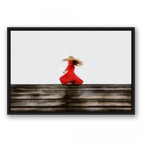 Ascend 20x30 Black Floating Framed Canvas