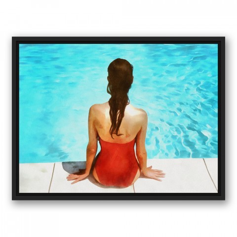 Reflect 18x24 Black Floating Framed Canvas