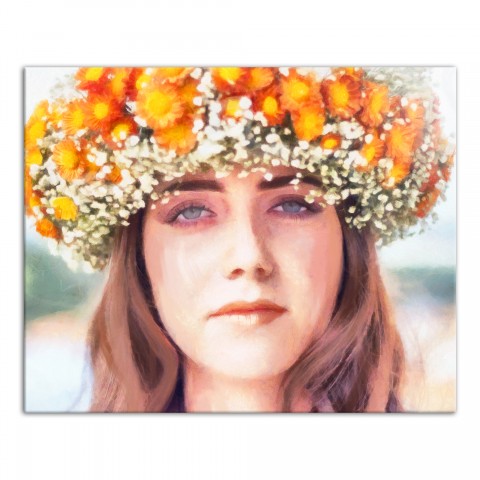 Flower Crown 24x30 Canvas Wall Art