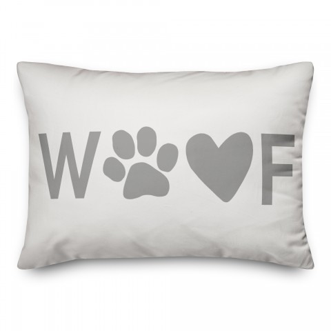 Woof Love 14x20 Spun Poly Pillow