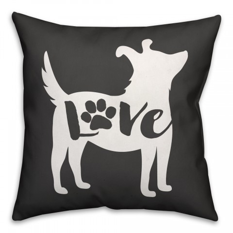 Pooch Love 18x18 Spun Poly Pillow