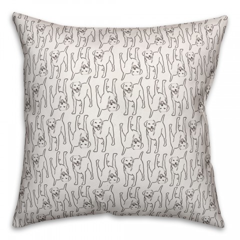 Lab Pattern 18x18 Spun Poly Pillow