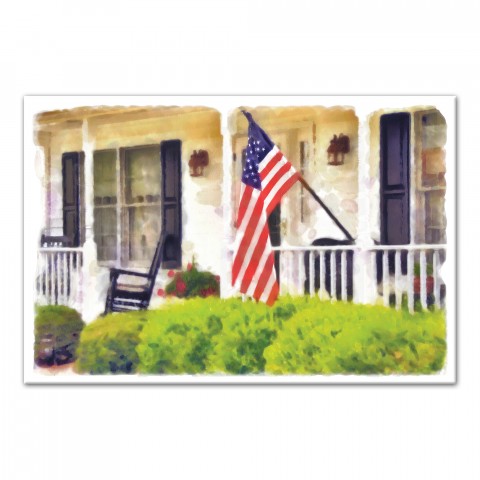 American Porch 12x18 Canvas Wall Art