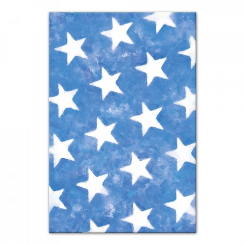 Navy Watercolor Stars 12x18 Canvas Wall Art