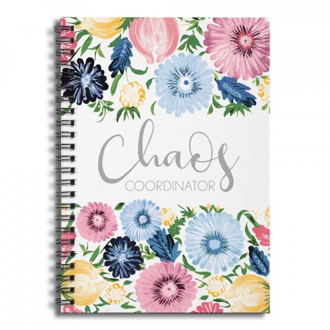 Chaos Coordinator 6x8 Ruled Spiral Notebook