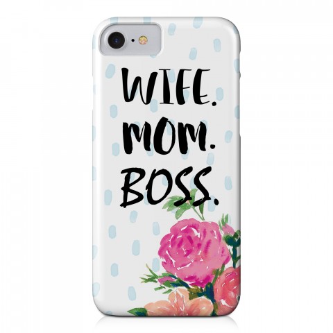 Wife Mom Boss iPhone 7 Barely There Case