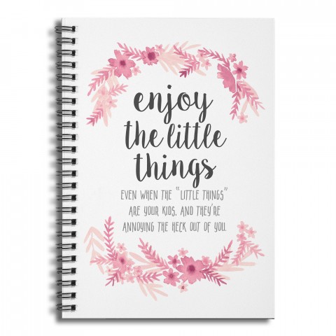 Enjoy the Little Things 6x8 Ruled Spiral Notebook