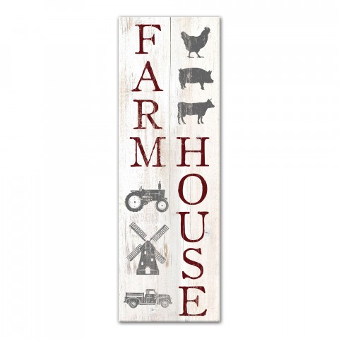 Farmhouse Vertical Sign 12x36 Canvas Wall Art