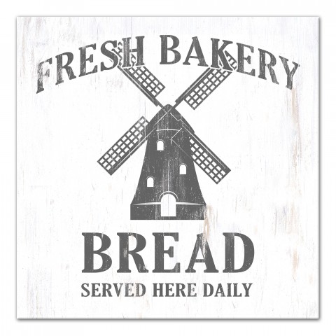Fresh Bakery Bread 16x16 Canvas Wall Art
