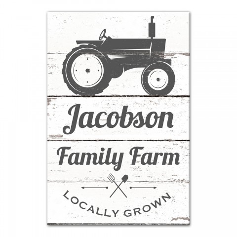Family Farm 16x20 Personalized Canvas Wall Art