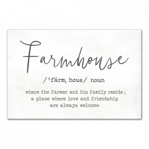 Farmhouse Definition 12x18 Canvas Wall Art