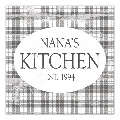 Farmhouse Kitchen 20x20 Personalized Canvas Wall Art