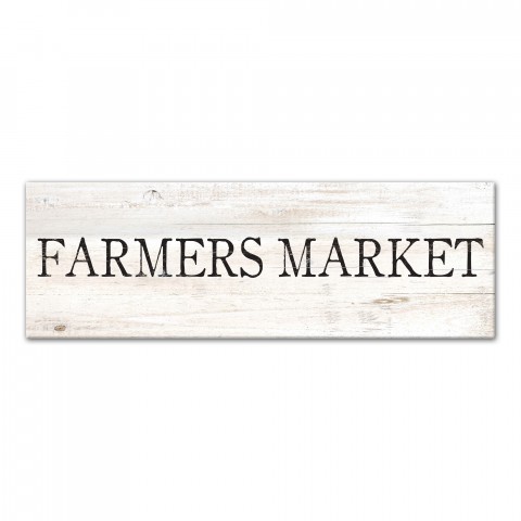 Farmers Market Sign 12x36 Canvas Wall Art