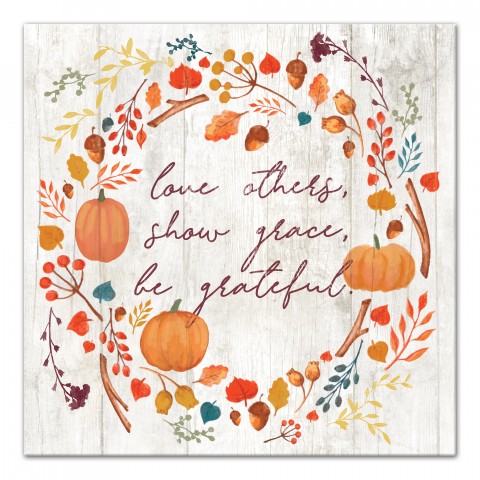 Love Others, Be Grateful 16x16 Canvas Wall Art