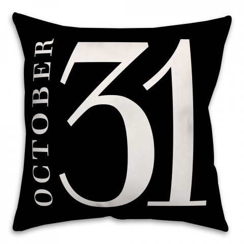 October Thirty-First 18x18 Spun Poly Pillow