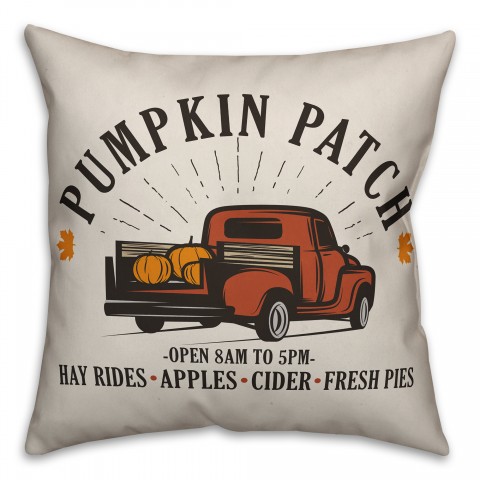 Pumpkin Patch 18x18 Spun Poly Pillow
